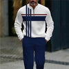 Graphic Print Pullover Tracksuit Set