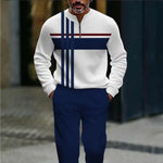 Graphic Print Pullover Tracksuit Set