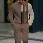 Graphic Print Pullover Tracksuit Set