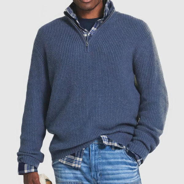 🌟 Finn Zip Knit Sweater