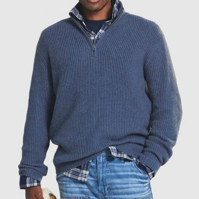 🌟 Finn Zip Knit Sweater