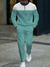 Graphic Print Pullover Tracksuit Set