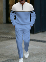 Graphic Print Pullover Tracksuit Set